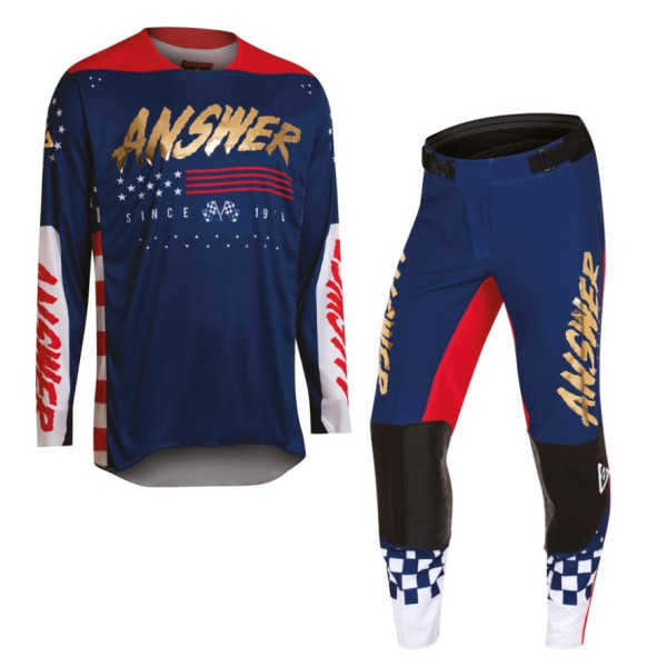 Answer Racing Answer elite proline motocross pant & jersey kit navy/red